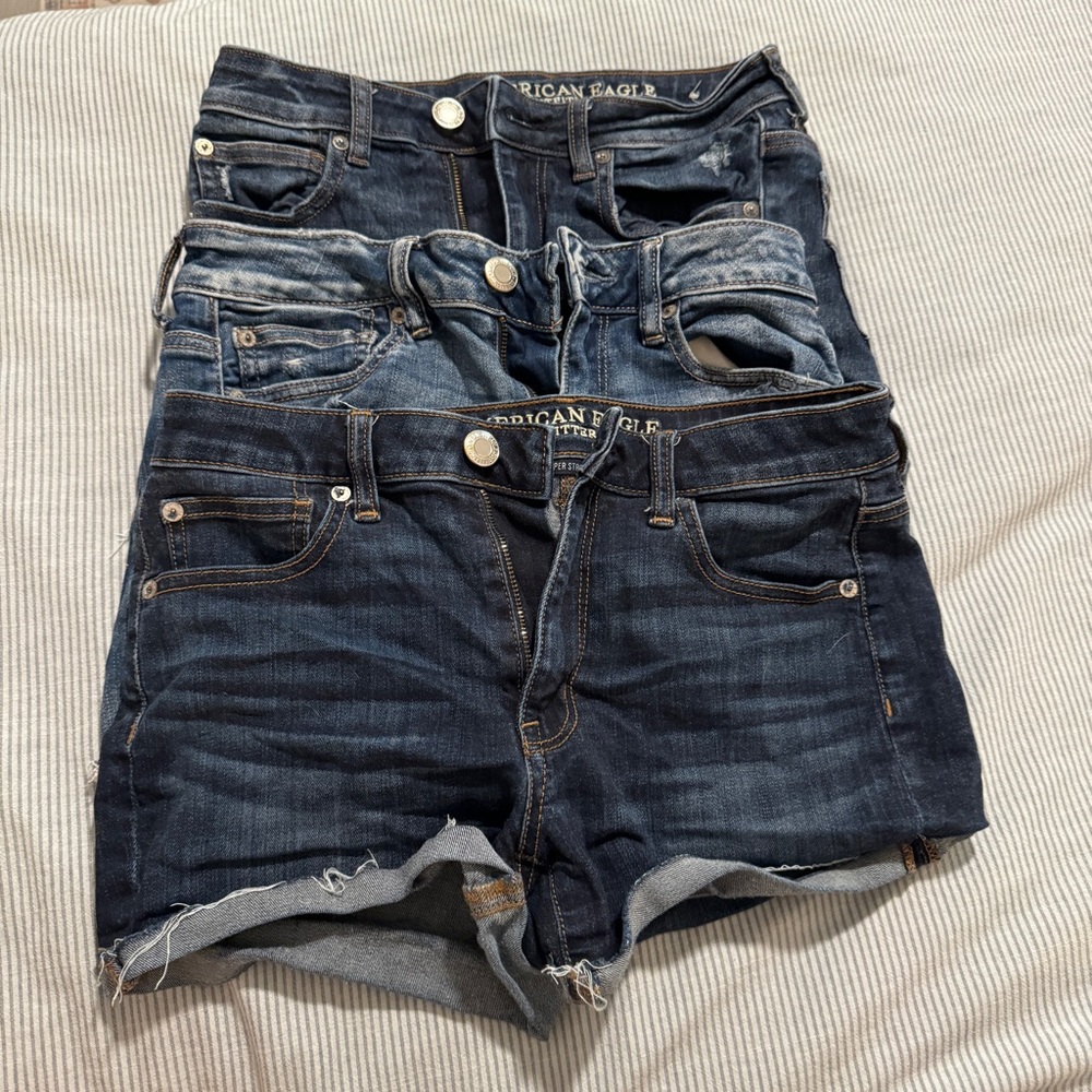 Bundle of 3 American Eagle Next level stretch high rise shorts